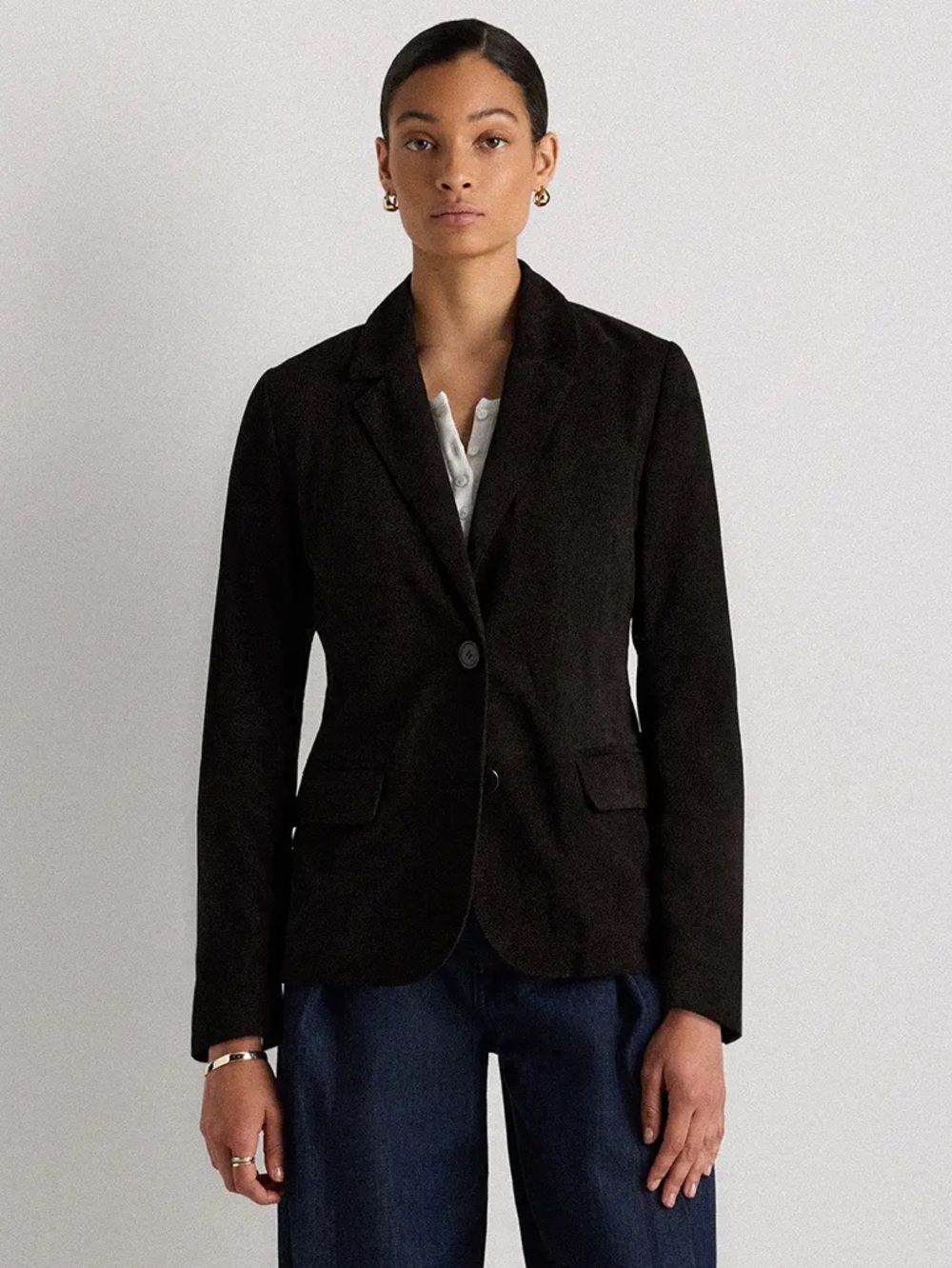 Quince Women 100%
Suede Blazer‎ Charcoal
Black Outerwear S